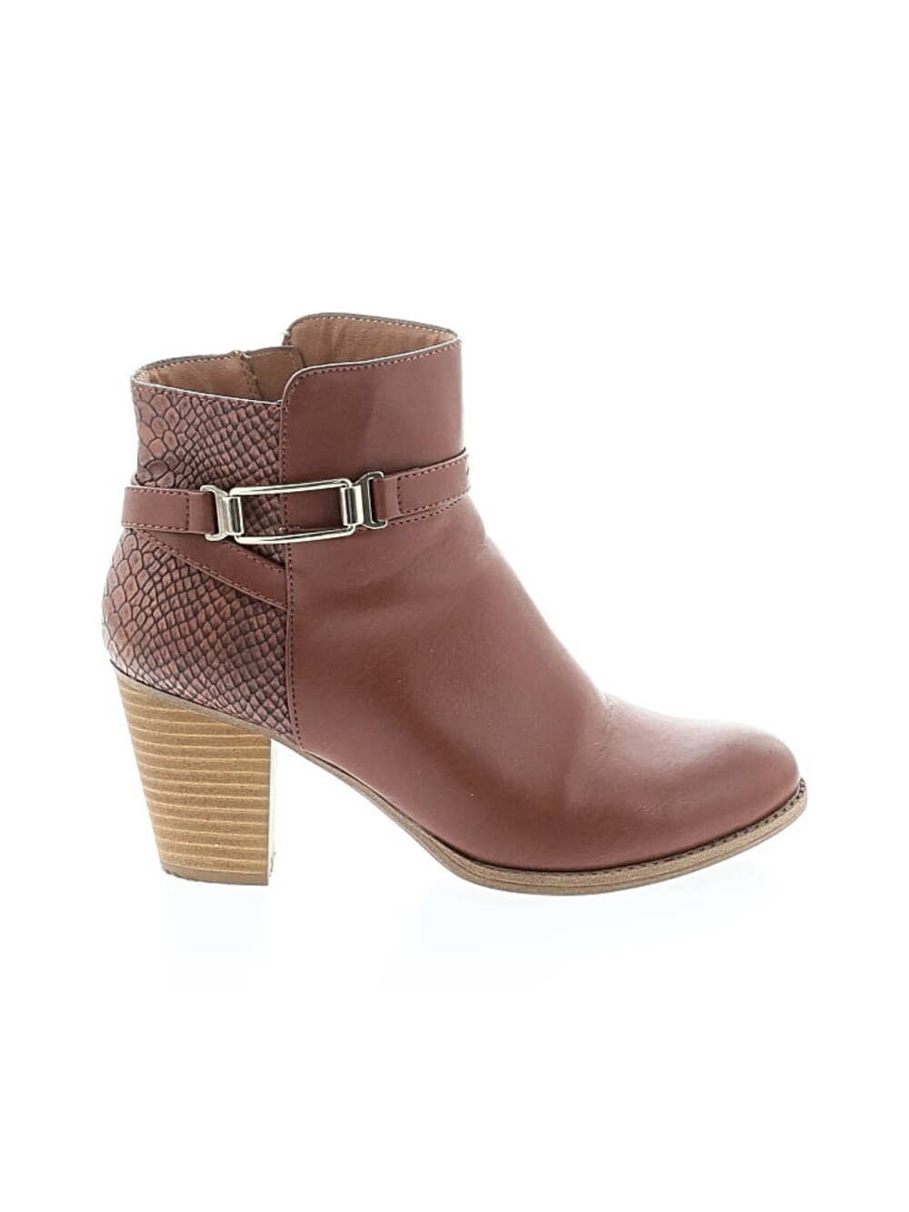 Eurosoft Sigourney Booties, Teak Brown color size 7.5